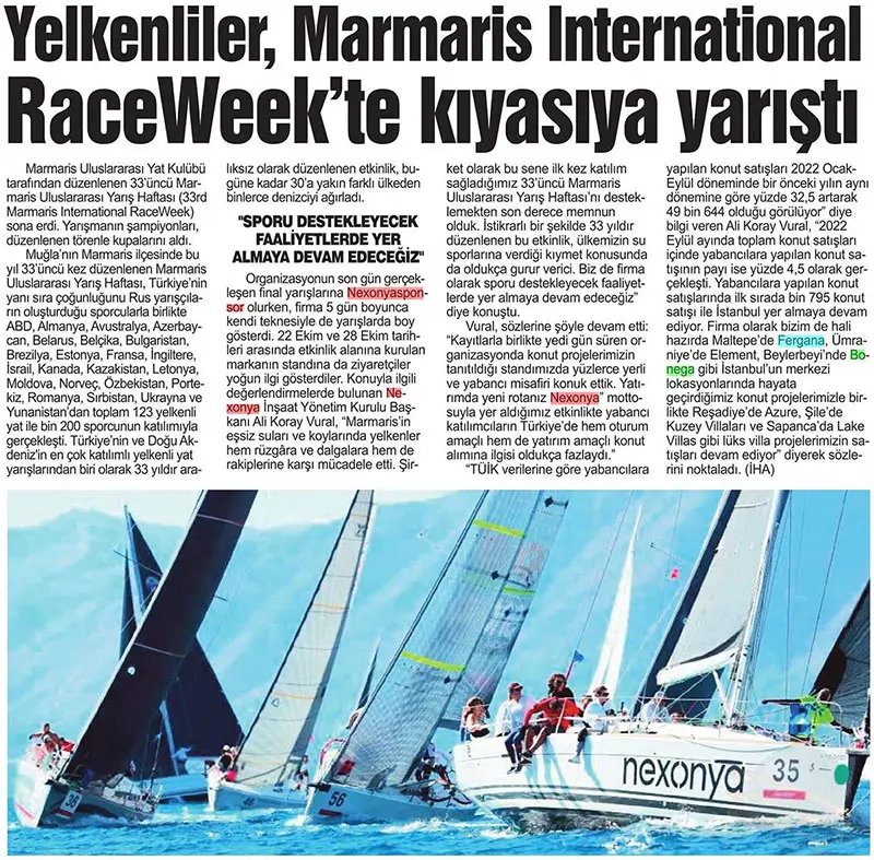 Yelkenliler, Marmaris Race Week'te kıyasıya yarıştı - Bursa Kent Gazetesi